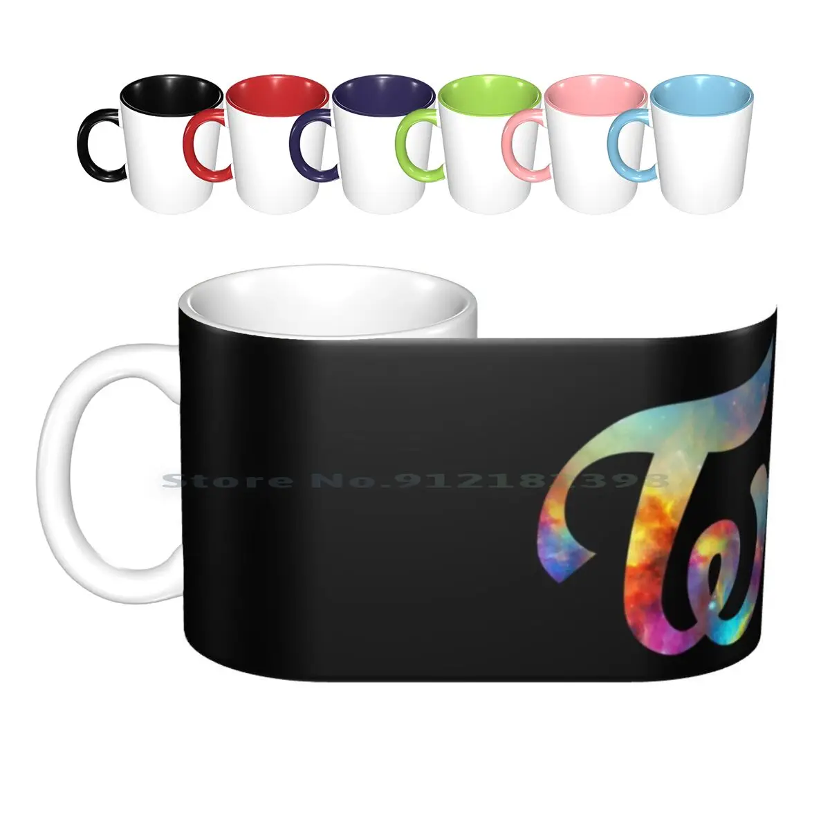 Twice Nebula Ceramic Mugs Coffee Cups Milk Tea Mug Nebula Kpop K Pop Pop Music Planet Space Mens Wing Circle Round Four Circles