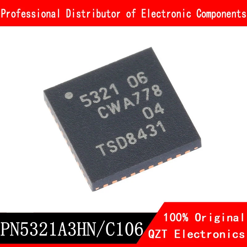 5 Cái/lốc PN5321A3HN/C106 PN5321A3HN PN5321 PN532 HVQFN40 5321 06 SMD Chip IC Mới Ban Đầu