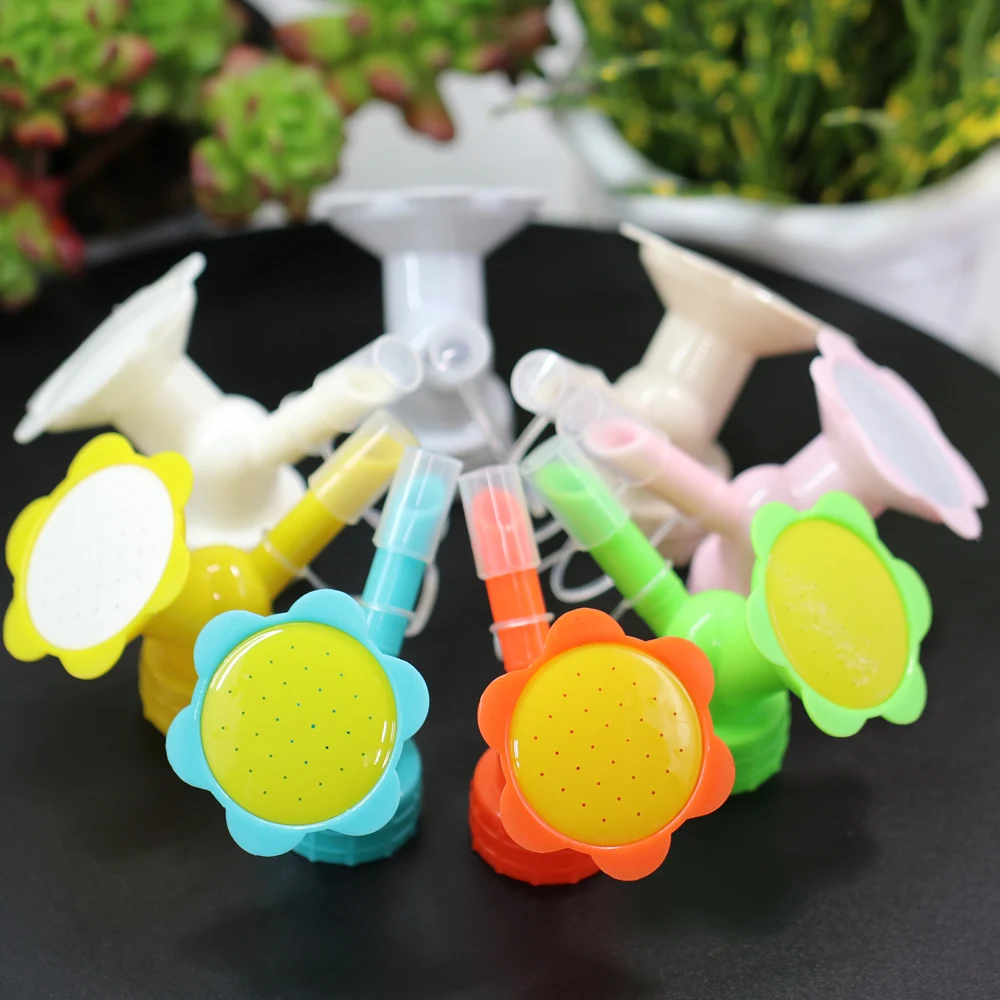 2 in 1 Bottle Cap Sprinkler Dual Nozzle Watering Spout Double Bottle Head Can Watering Nozzle Bonsai Garden Mini Irrigation Tool