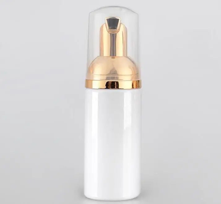 60ml Plastic Foamer Bottle Pump white liquid Soap Dispenser Foam bottle with golden foamer