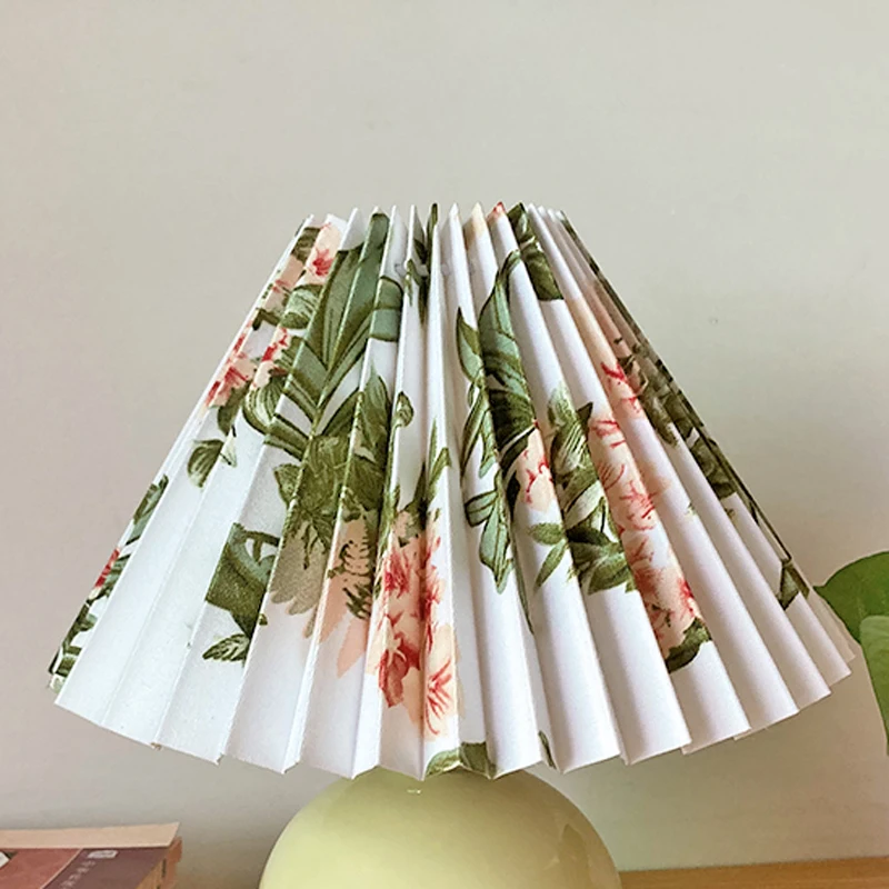 Pleated KD table lamp lampshade E27 Korea ins wall lamp lampshade modern minimalist DIY Nordic washable lampshade