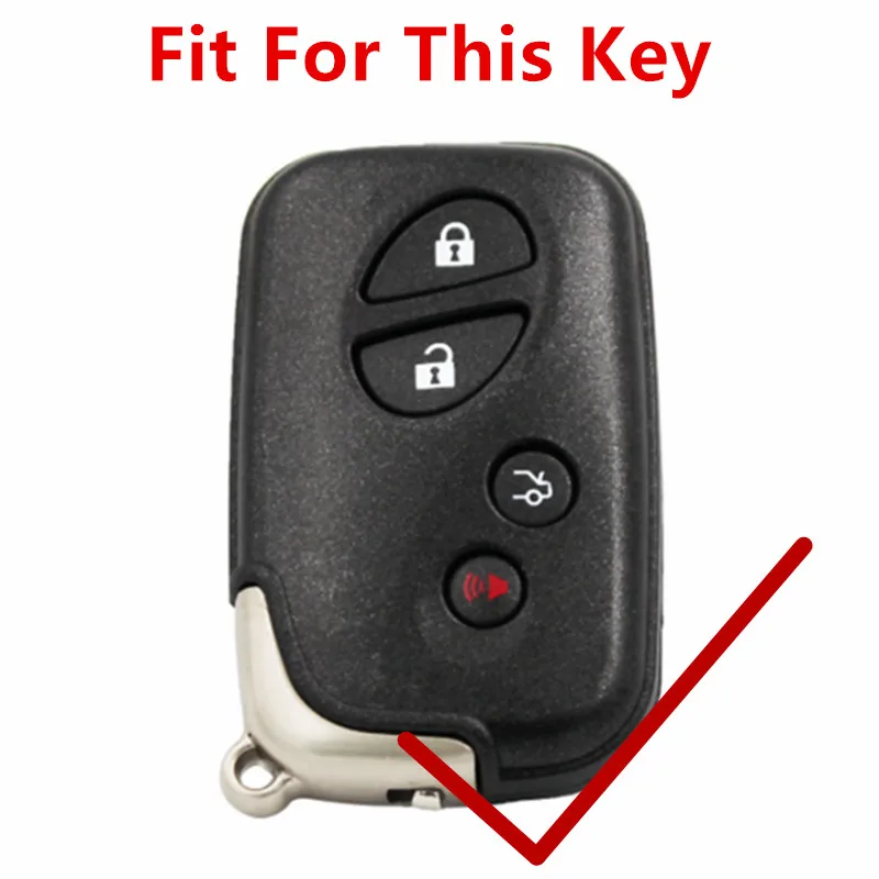 FLYBETTER Genuine Leather 4Button Keyless Entry Smart Key Case Cover For Lexus LX470/GS450h/IS350/SC430/LS460/ES350  L628