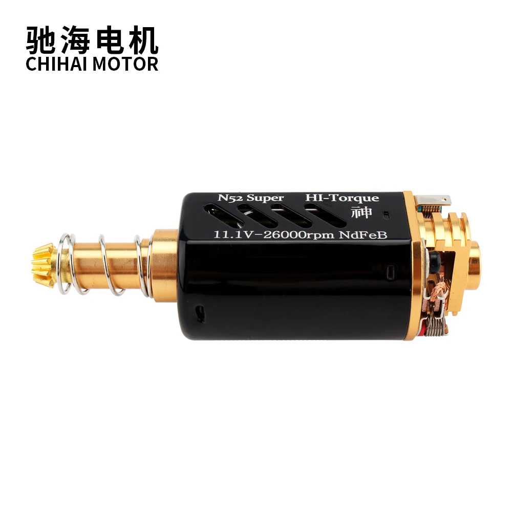 CHF-480WA-N52-7021T 26K Nd-Fe-B M180 High Torque Heat Dissipation Type Motor Ver.2 Gearbox Long Axis for Airsoft AEG