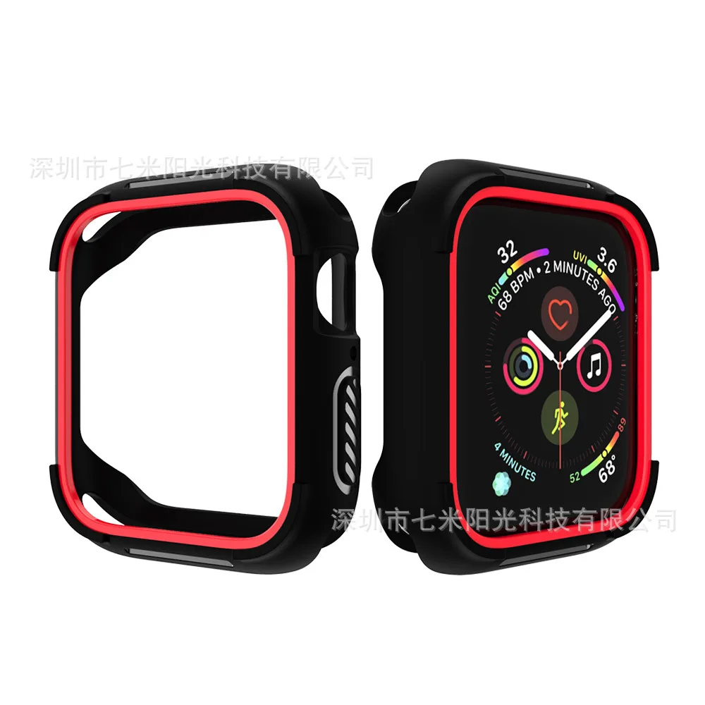 

TPU Double Color Protective Watch Case for Apple IWatch 4 5 High Quality Fashion Anti-fall Watch Case Shell for IWatch 4 5