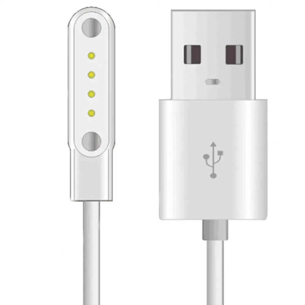 Cable de carga rápida para reloj inteligente, Cable de base magnética de carga rápida USB, accesorios para reloj inteligente de 4 pines, 80cm