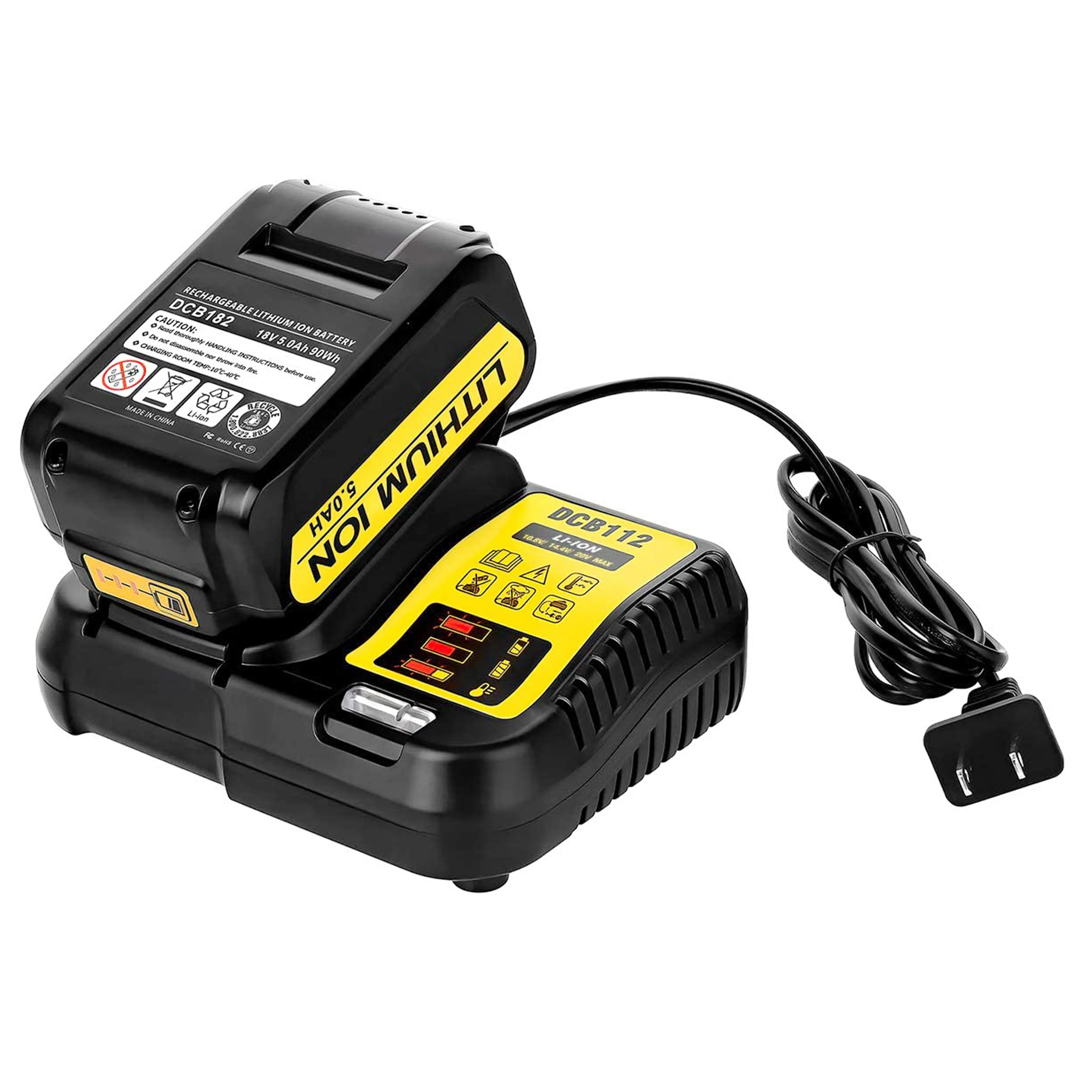 Per Dewalt Li-Ion Battery Charger 10V 12V 14.4V 18V 4.5A Per DCD710 DCF610 DCS310 DCF88 DCG412L2 DCB112/118