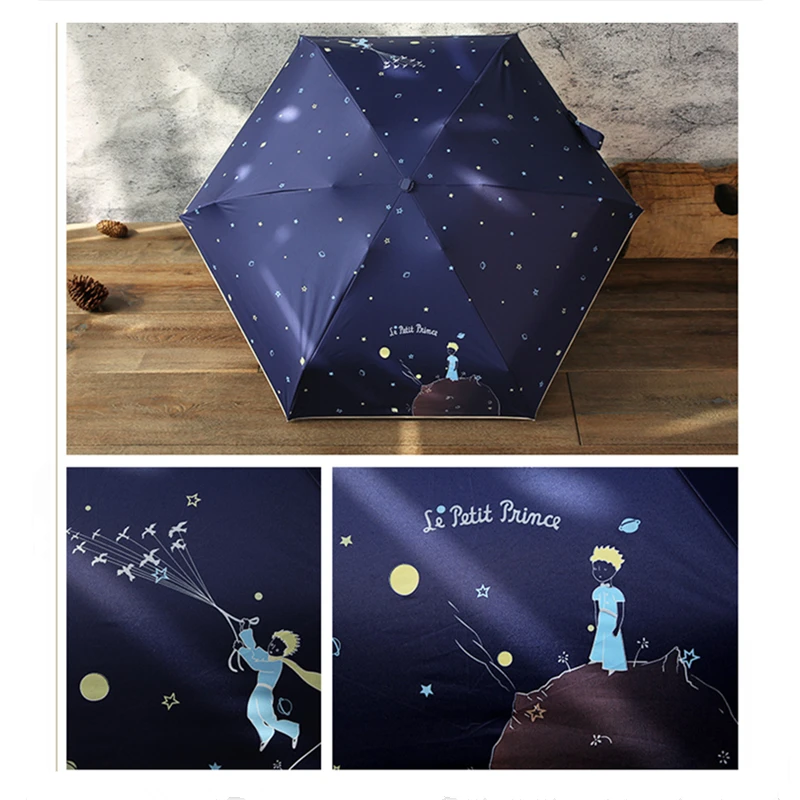 Cartoon Little Prince Umbrella Women Folding s Mini Pocket  Female Sunny Parasol Lovely Paraguas umbrella betty