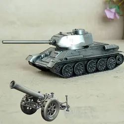 Metal Tank Cannon Ornament Home Desktop Decorations Iron Crafts Retro War Tank Children Gift Warriors Napoleon Cannon