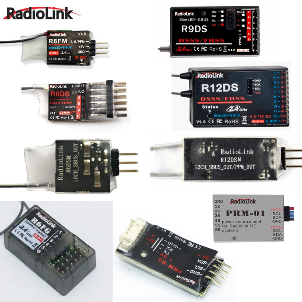 Radiolink R12DSM R12DS R9DS R8FM R6DSM R6DS R6FG R7FG odbiornik Rc 2.4G sygnał dla nadajnika RC