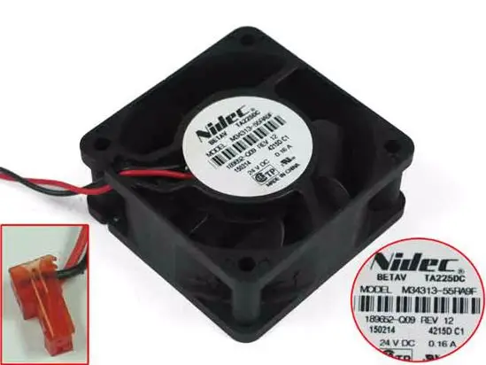 

NIDEC M34313-55RA9F DC 24V 0.16A 60x60x25mm Server Cooling Fan