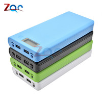 DIY Dual USB 5V 2.1A/5V 1A 18650 Battery Power Bank Charger Case 8PCS 18650 Battery Holder LCD Indicator Dual Micro USB Input