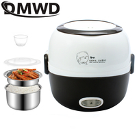 MINI Rice Cooker Insulation Heating Electric Lunchbox 2 Layers Portable Steamer Multifunction Automatic Food Container 110/220V