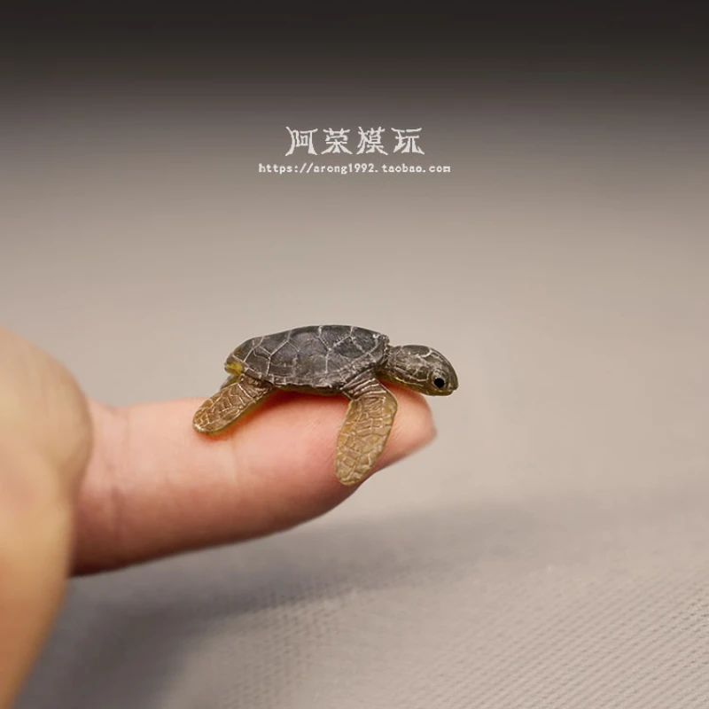 Marine Life Sea Turtle Model Ornaments Ocean Animal Cute Mini Tortoise Aquarium Decoration Fish Tank Miniatures Accessories Toys