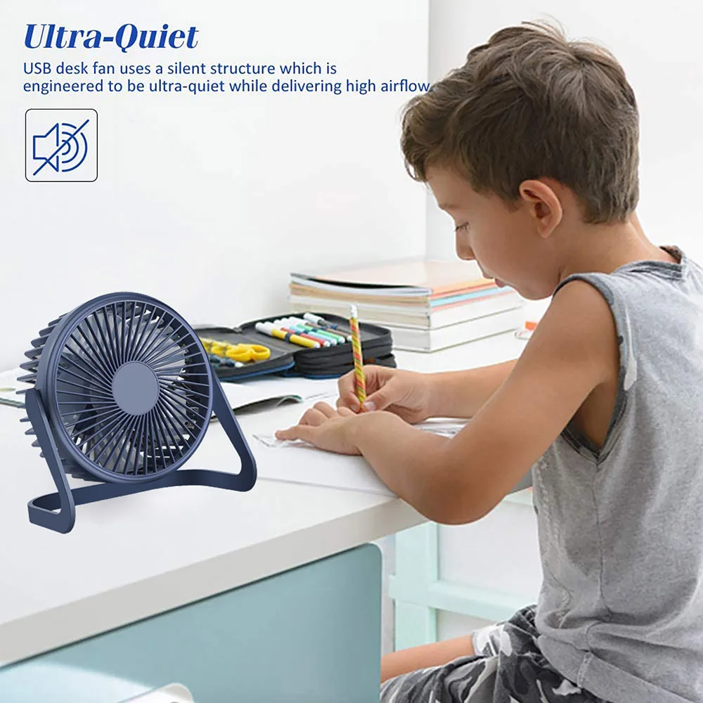 USB Nhỏ Quạt Bàn Di Động Hoạt Động Yên Tĩnh Để Bàn Không Khí Làm Mát 360 ° Cá Nhân Bàn Cho Văn Phòng Nhà Phòng Ngủ Mini người Hâm Mộ
