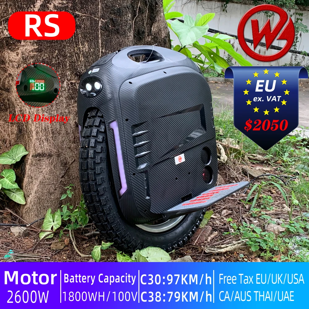 Gotway Begode RS C30 C38 Electric Unicycle electric scooter one wheel monowheel 2600W 100V 1800Wh 21700 battery HS HT Gotway