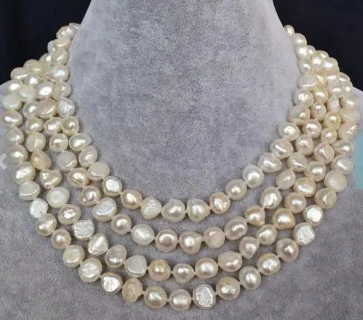 

Favorite Pearl Necklace 64 inches Long AA 8-9MM White Freshwater Handmade Wedding Birthday Party Fine Jewelry Classic Women Gift