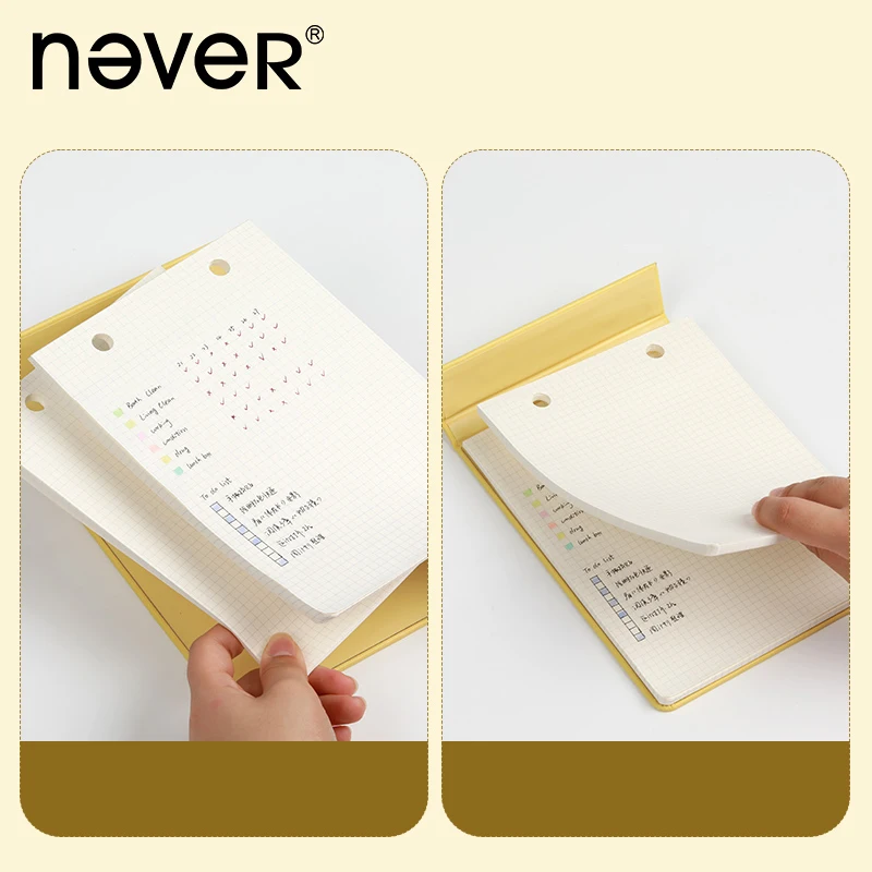 NEVER Board Folder Memo Pad Can Tear Paper With Pen Daily Plan Replaceable Portable Notebook Simple Wind  Student Business Book