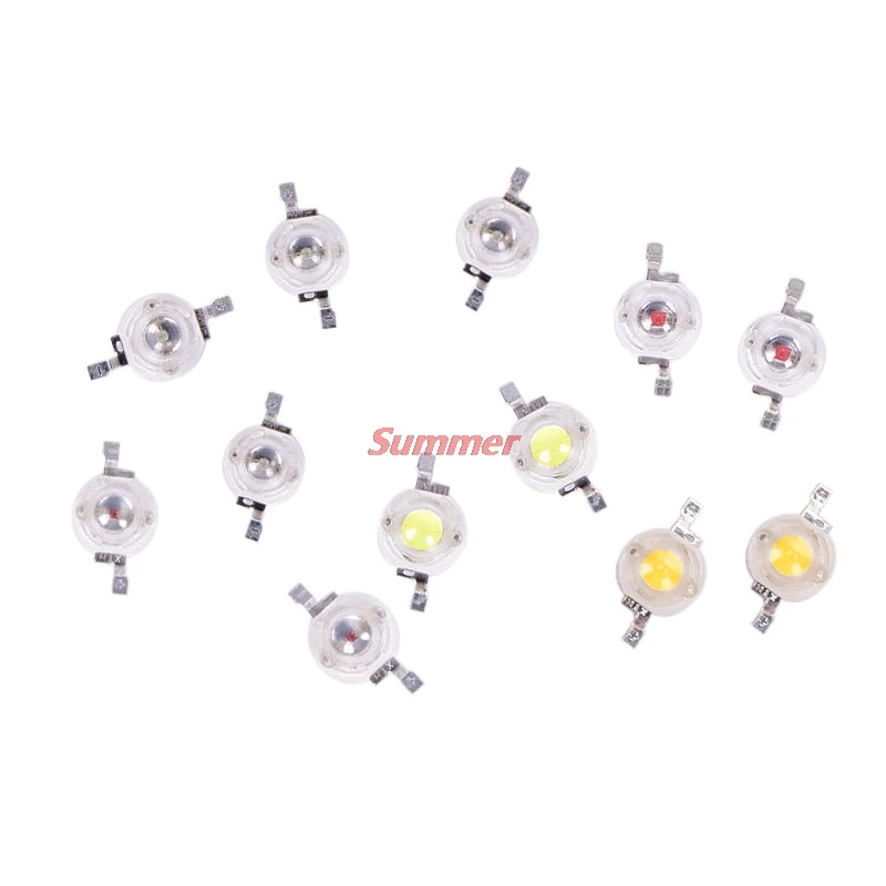 New 10pcs 1W High-Power LED lamp Bulb Diodes Highlighting Lights Bead HighPower Lamp Beads