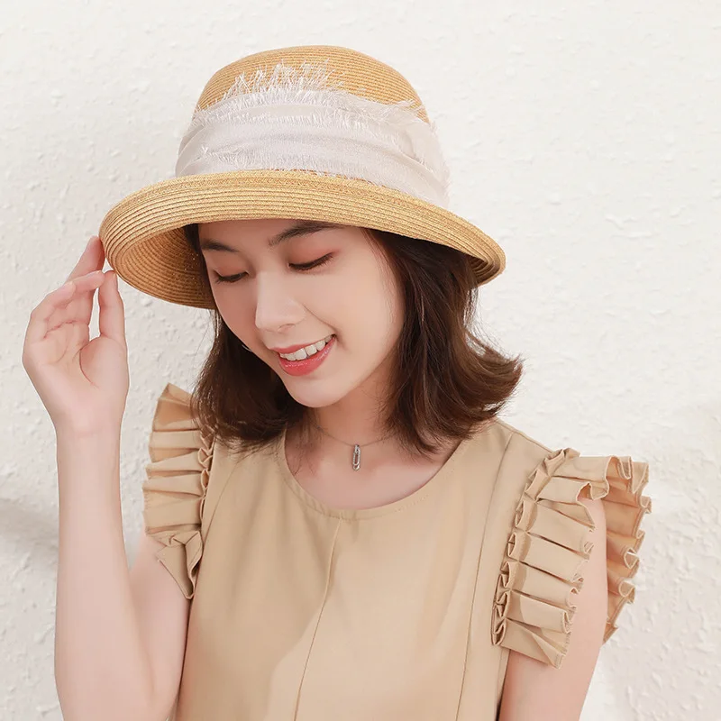 

Women's Summer Straw Hat Outdoor Basin Hat Anti Ultraviolet Leisure Sunscreen Japanese Lovely Wind Lolita Sunshade Hat Wholesale