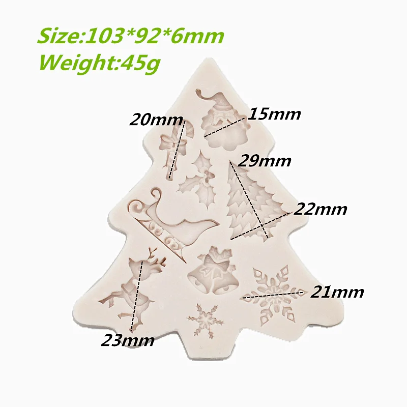 Christmas Tree Snow Silicone Mold Dessert Cake Lace Decoration DIY Chocolate Candy Pastry Fondant Mold Resin Kitchen Baking Tool