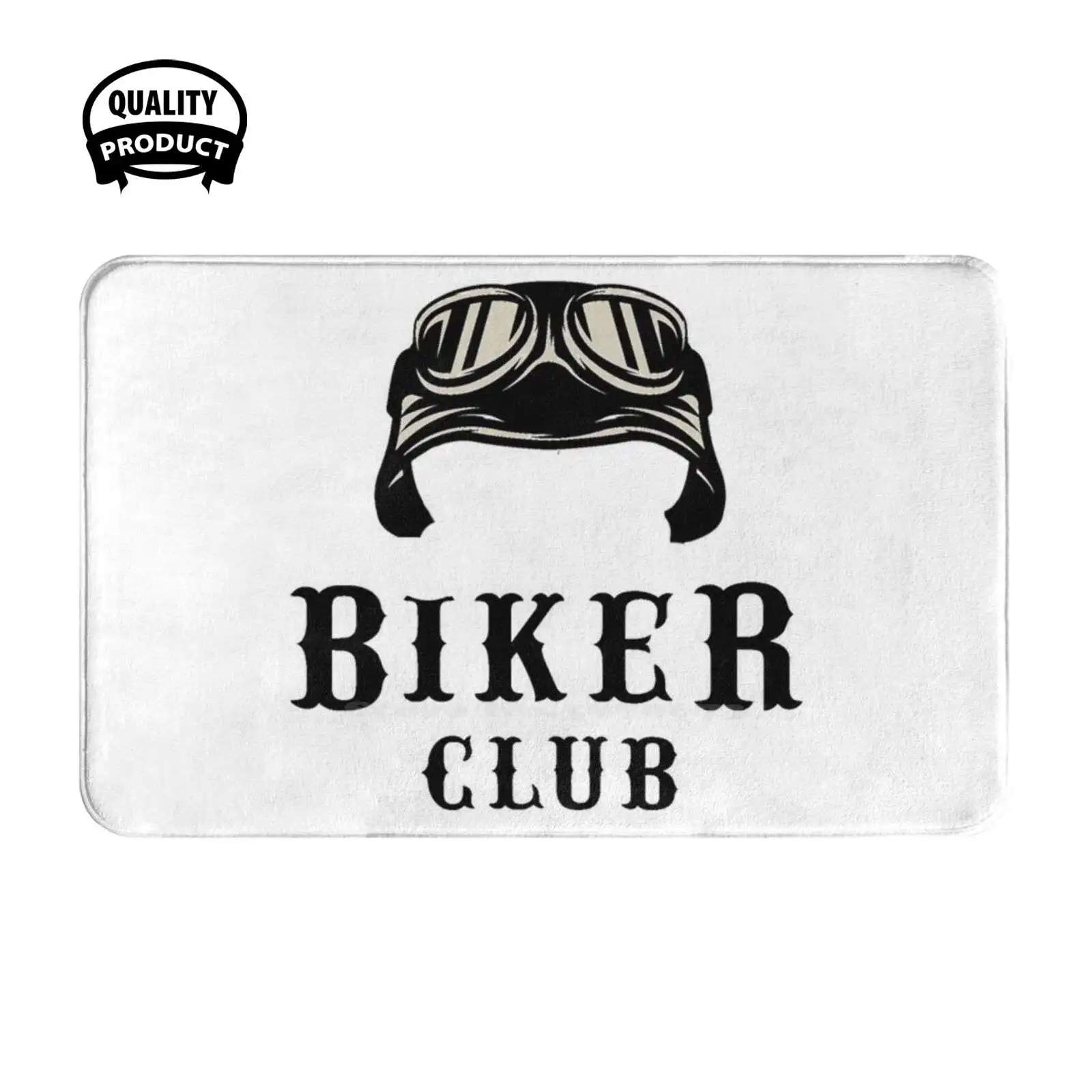 Biker Club , Chopper American Classic Funny , Motorcycle , 21 Soft Cushion Home Carpet Door Mat Car Rug Tribal Gear Bonneville