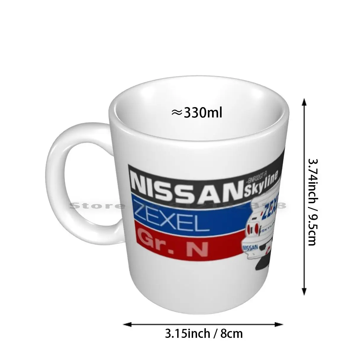 Nissan Skyline R32 Gtr Group-N Ceramic Mugs Coffee Cups Milk Tea Mug Initial D Initiald Hakone Jdm Rallye Rally Race Turnpike