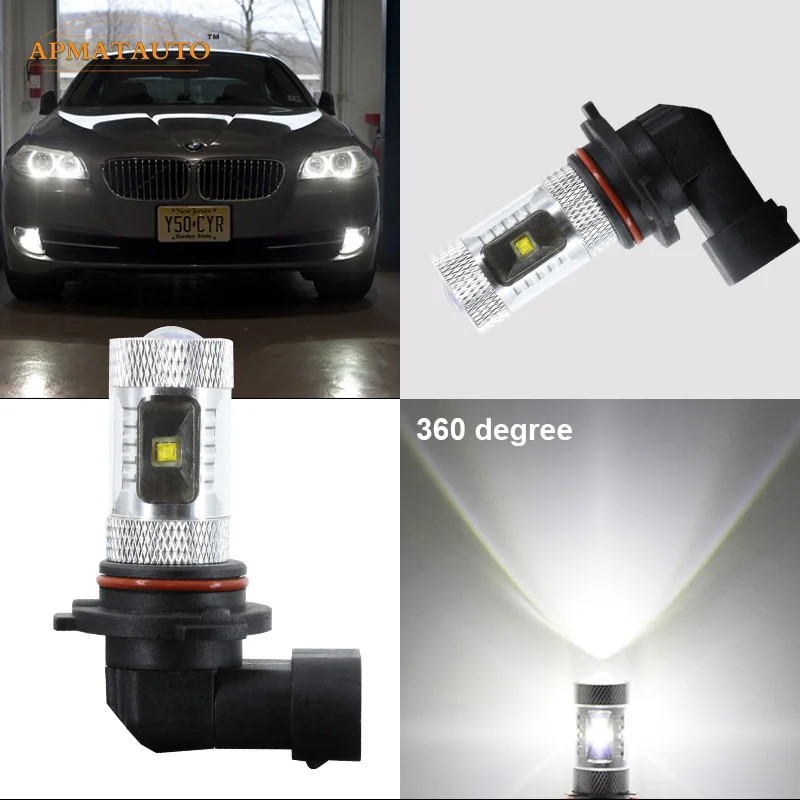 2 x  Daytime Running Lights  Projector LED Fog Lights  Lamp Bulb  For BMW E60 E63 E64 E46 M3 Z4 M SPORT 5-Series 2003-2007 E60