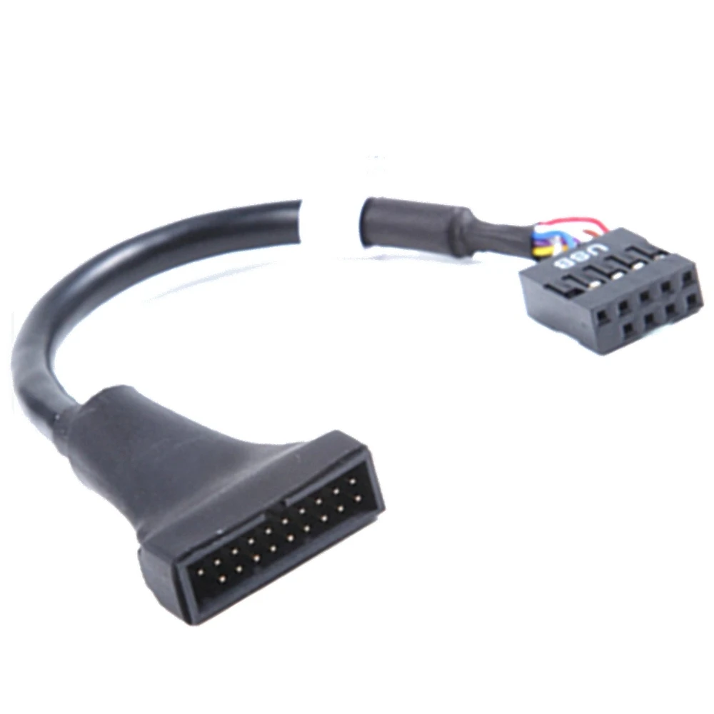 

NEW Motherboard header adapter USB 2.0 9 Pin Female to Motherboard USB 3.0 20 Pin Male USB 2.0 to 3.0 adapter Extension Cable