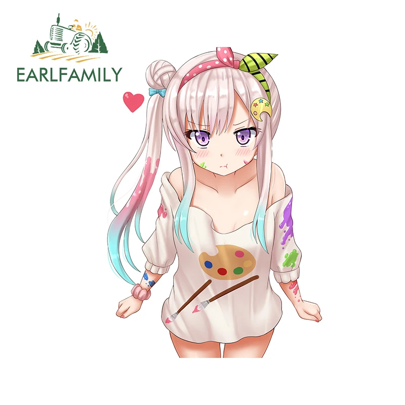 EARLFAMILY 13 см x 9,2 см для Hololive En Наклейка мотоцикл автомобиль Бампер Окно наклейки DIY аниме модное водонепроницаемое украшение для фургона