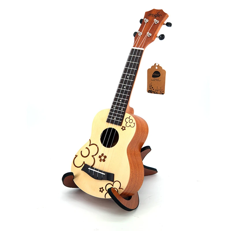 

21" Inch Spruce Flower Ukulele Acoustic Guitar Rosewood Fretboard 4 Strings Musical Instruments Electric Ukulele with Pickup EQ