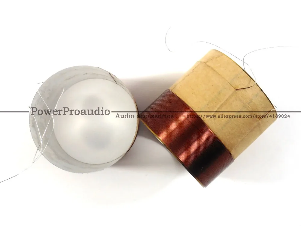 2PCS  38.5 Bass Voice Coil Round Copper  Two Layers White Aluminum Diameter 38.5mm Woofer Speaker Voice Coil Accessorie