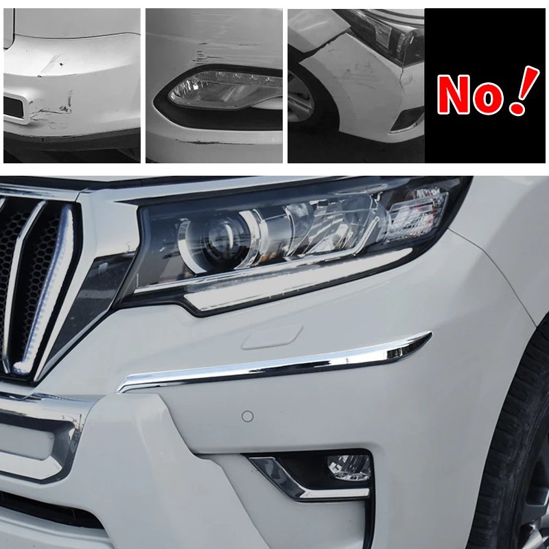 

For Toyota Land Cruiser Prado 150 200 Exterior Decoration Modification Accessories LC150Bumper Corner Protector Decorative Strip