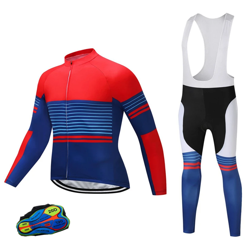 Spring Autumn Breathable Riding Bike Fashion Tight Fitting Ultraviolet-Proof Sets Set Cycling Clothes Men\'s Jersey Suit Sport