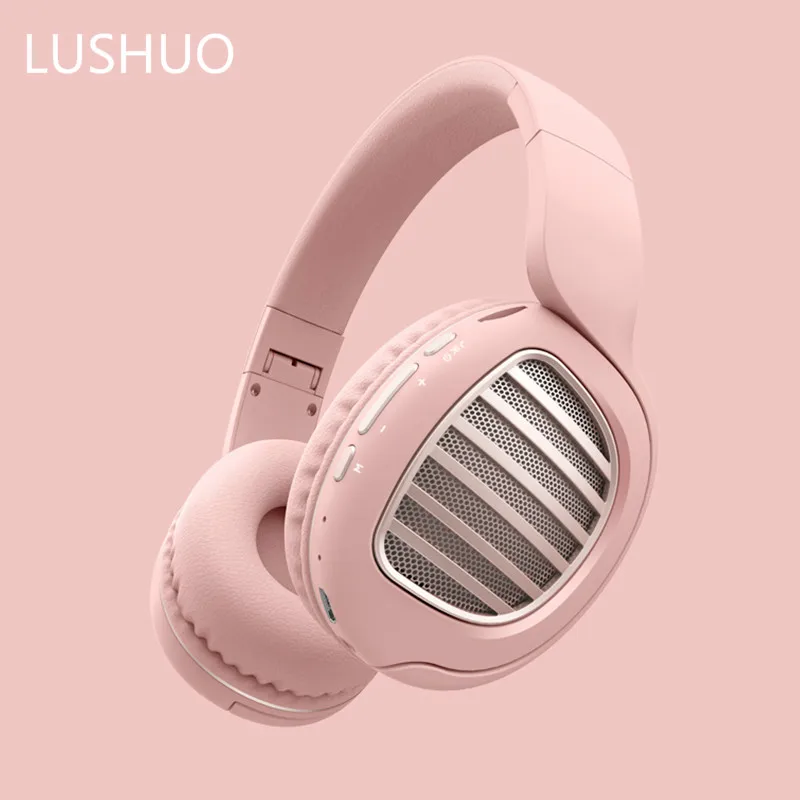 LUSHUO Wireless Bluetooth headset Bluetooth 5.0 Battery 500mAh headset stereo foldable gaming headset with microphone