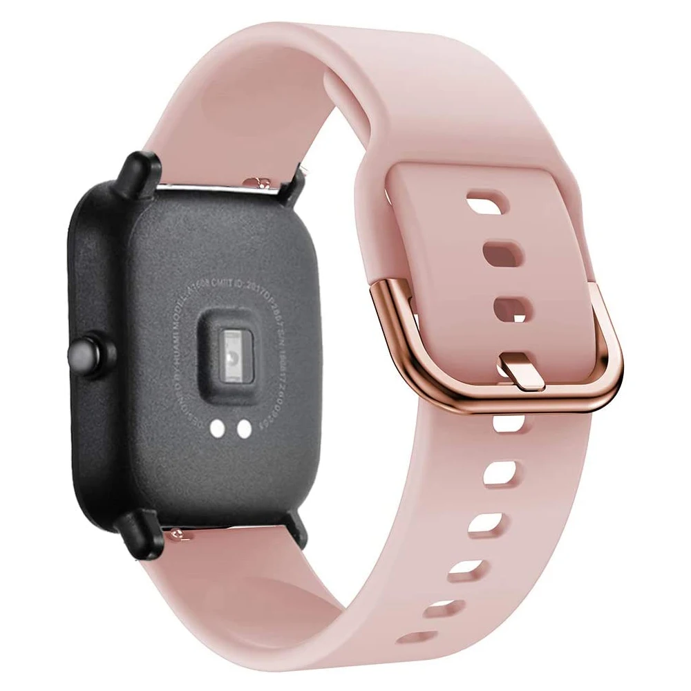 20mm/22mm Silicone band For Amazfit GTS/2/3/4/2e/GTS2 Mini/GTR 42mm/47mm/GTR2/3/4/2e/stratos Watch Bracelet Amazfit bip strap