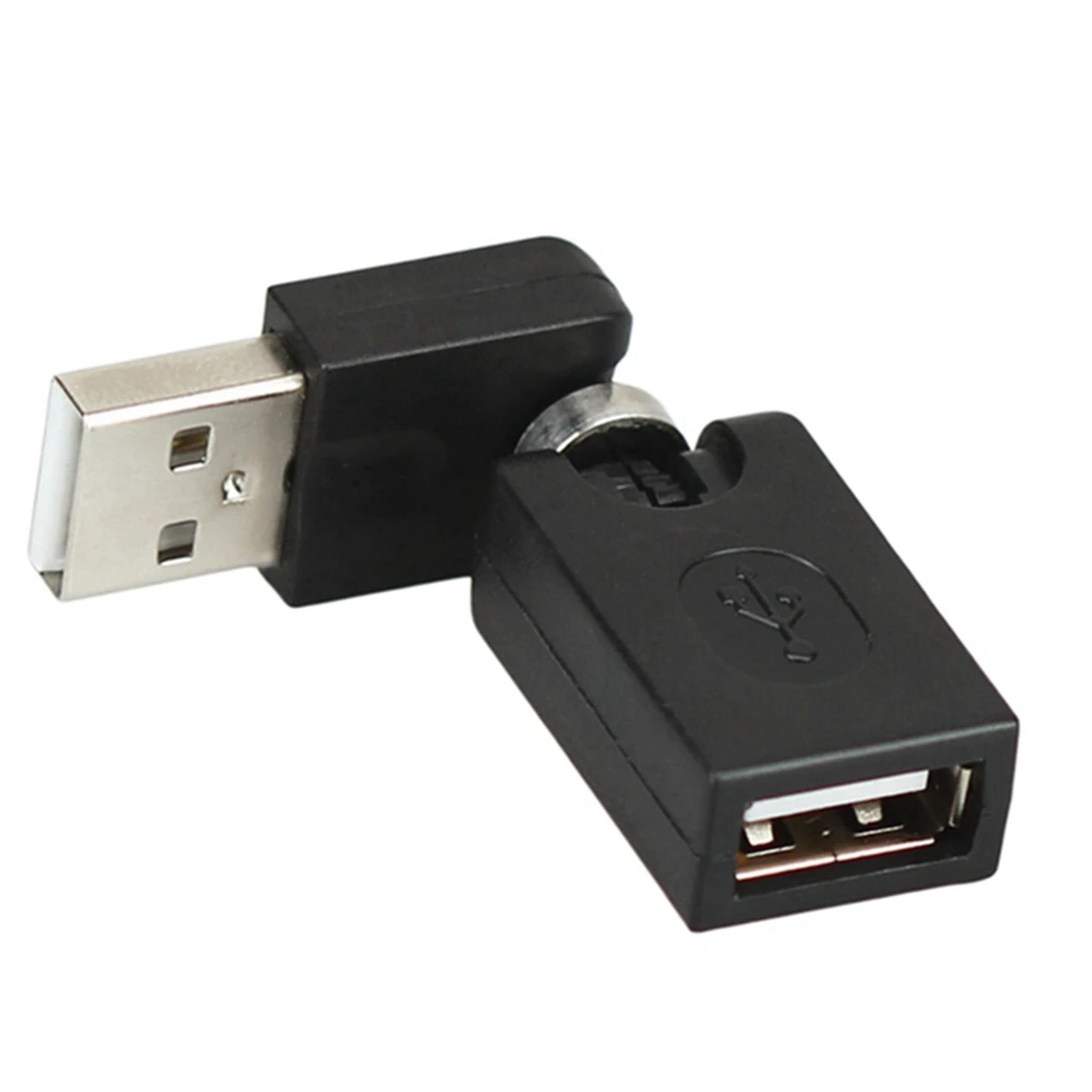 360 Degree Swivel Adjustable Angle USB 2.0 Male to Female Adapter Cable Convertor High Quality