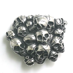 Man's 316L Stainless Steel Demon Skeleton Skull Belt Buckle Gift