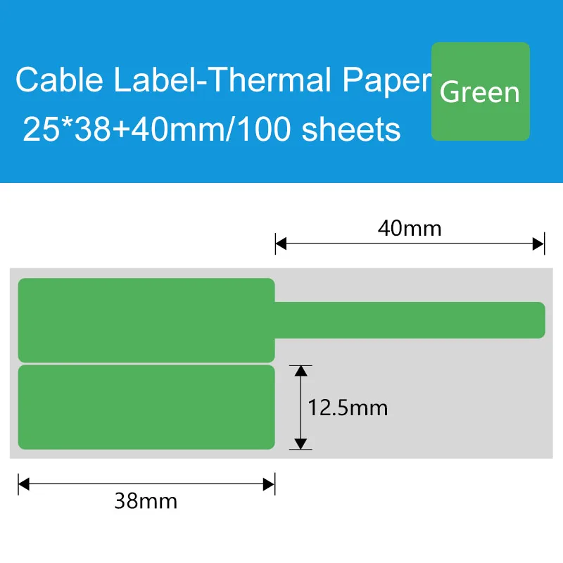 10 Rolls Cabel Thermal Sythetic Label Papers No Ribbon Waterproof Oillproof Scratchproof Tear Resistant Adhensive Label Rolls