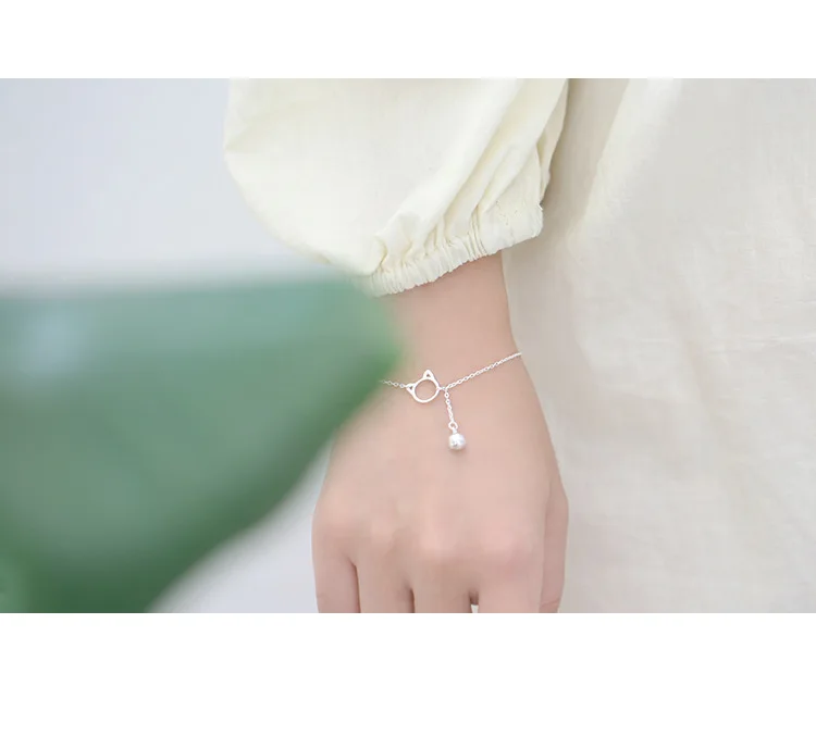 New Art 925 Sterling Silver Jewelry Female Simple Geometry High-quality Popular Bracelet For Women Valentine\'s Day present