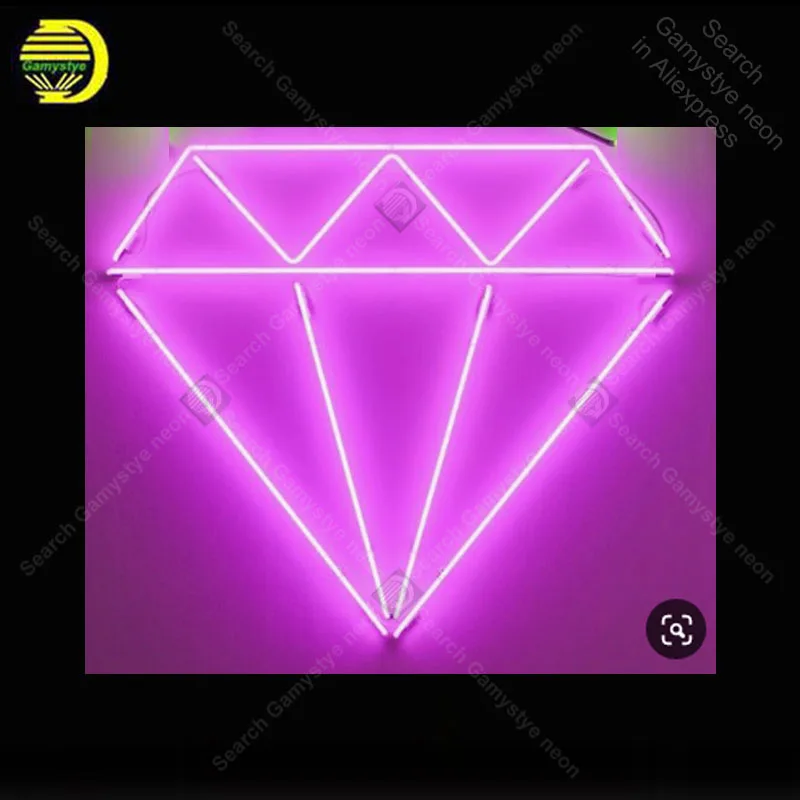 

Diamond pink Neon Sign Neon Bulbs sign Iconic Beer Bar Pubsign Real art Club Neon light Lamps Sign shop display advertise