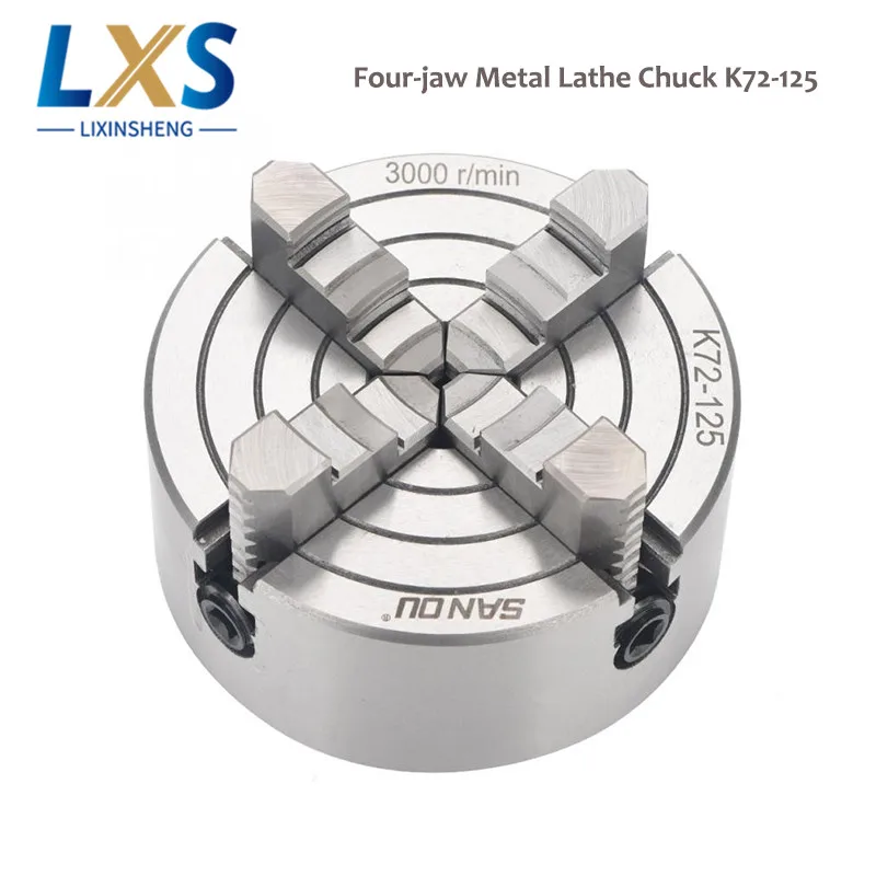 4 Jaw Chuck 125mm Self Centering Four-Jaw Independent Metal Lathe Chuck