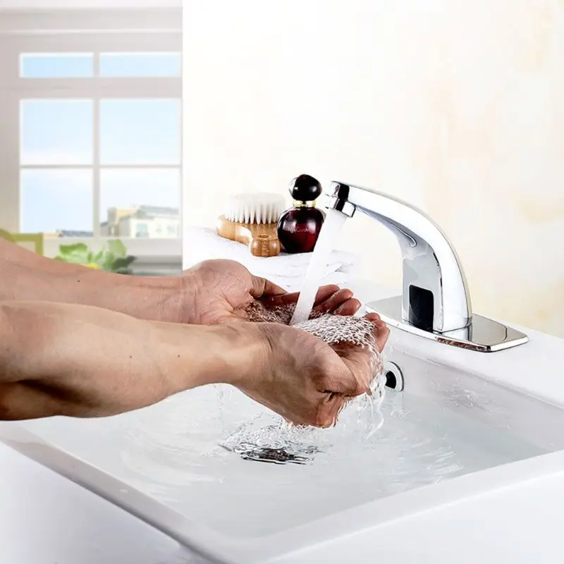 1 Set Infrarood Sensor Kraan Automatische Touchless Sink Sensor Kranen Inductieve Water Tap Keuken Badkamer Badrandcombinaties Kranen