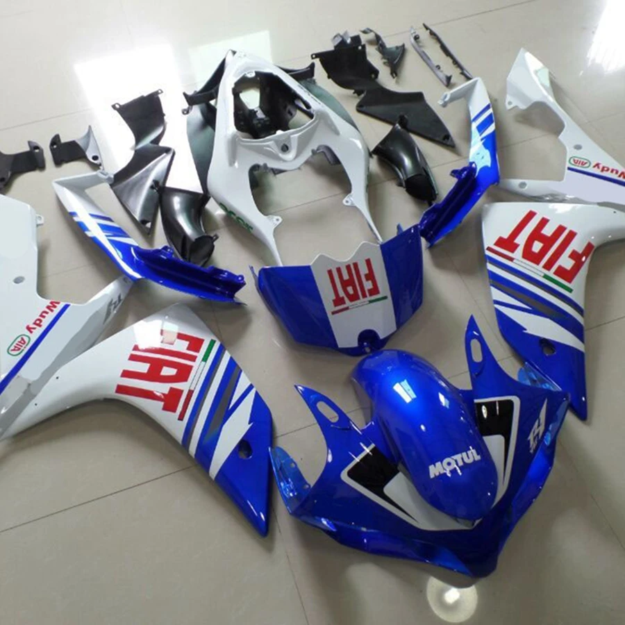 Motorcycle Universal Bodywork Vinly FIAT Decals Fairing Kit Stickers For Yamaha YZF R1 2004 2005 2006 2007 2008 2009 2010 2011