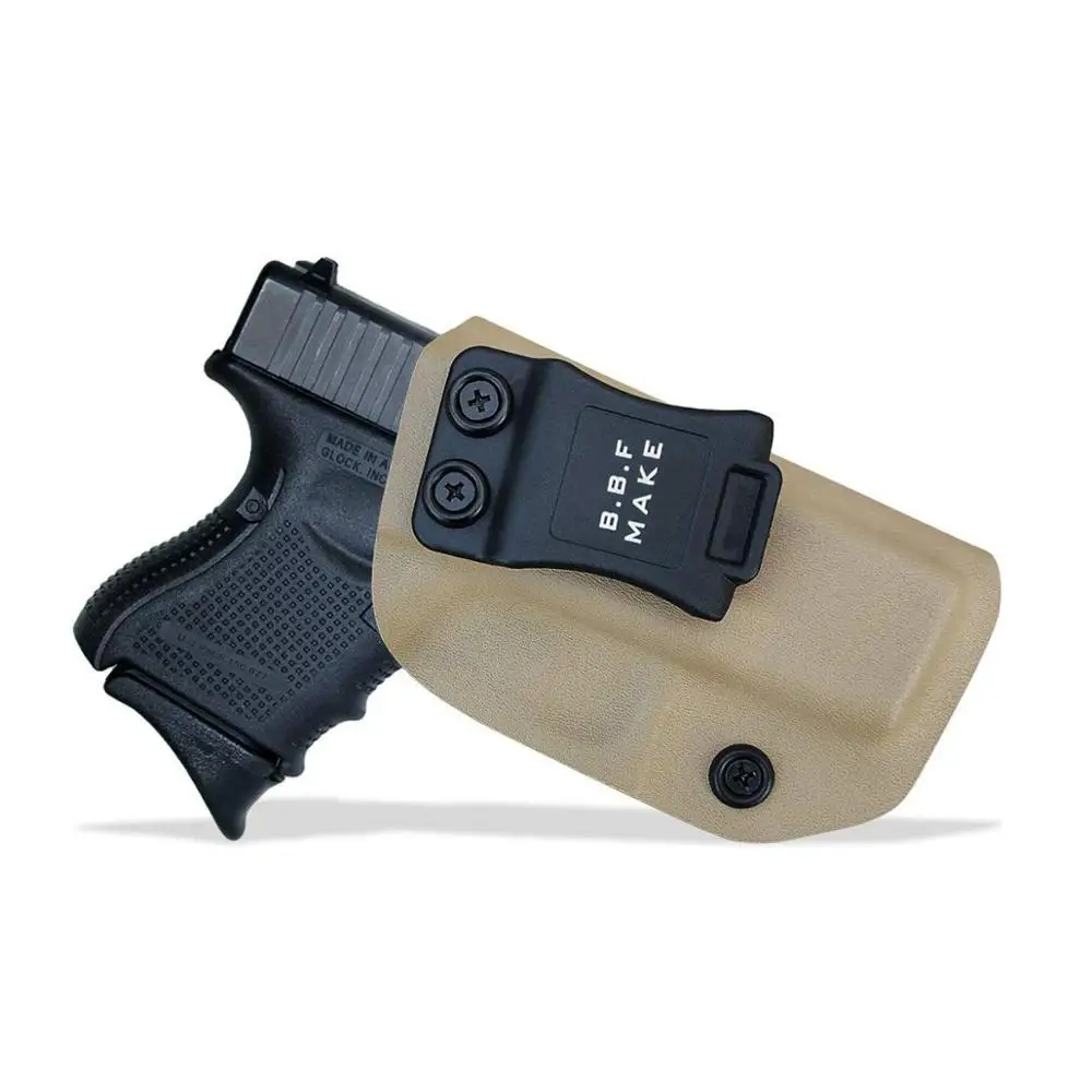 B.B.F Make IWB Tactical KYDEX Guns Holster Fits: Glock 26 27 33 Inside Concealed Carry Waistband Pouch Pistola Case Accessories