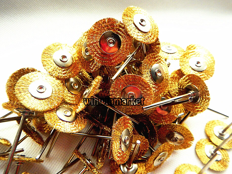 30pcs NEW Wire Copper Brush Polishing Wheel for Rotary Tools 2.35mm