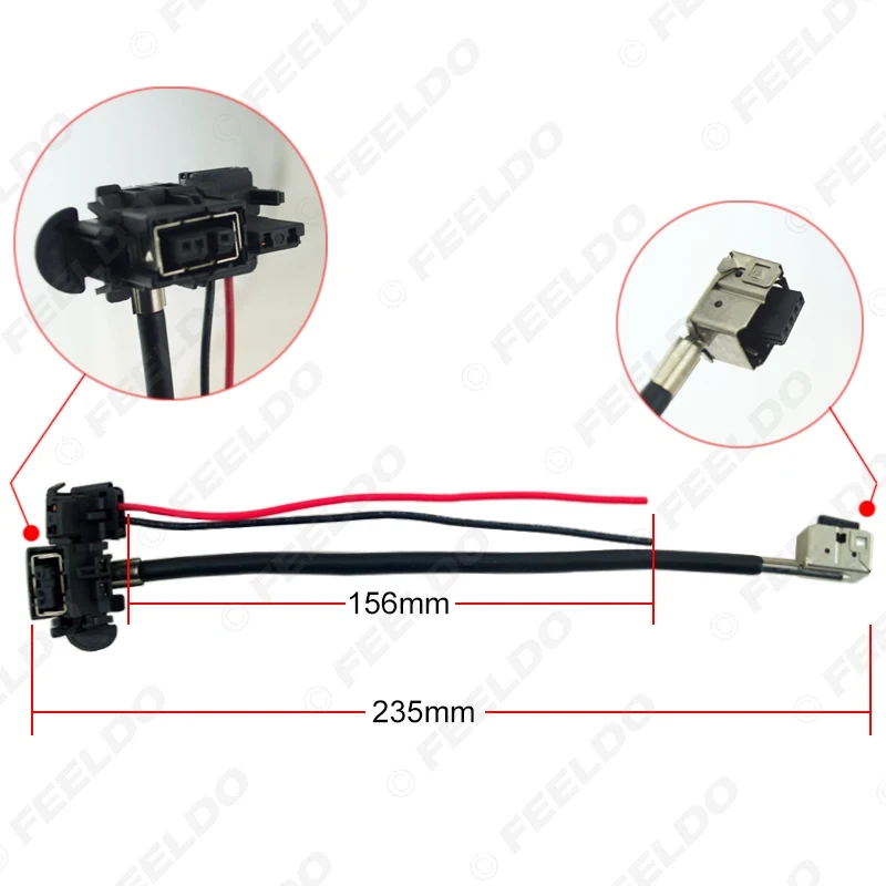 FEELDO 2Pcs Power Cord Wire Harness For Hella Factory Original D1S OEM Xenon HID Ballast #AM1958