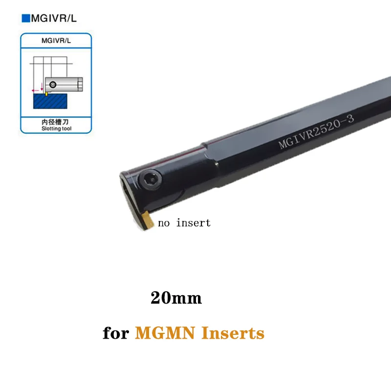 1pc MGIVR2520-2 MGIVR2520-3 1.5mm 2mm 3mm 4mm 5mm diâmetro interno entalhado ferramenta titular para grooving inserção mgmn200 mgmn300 mgmn400