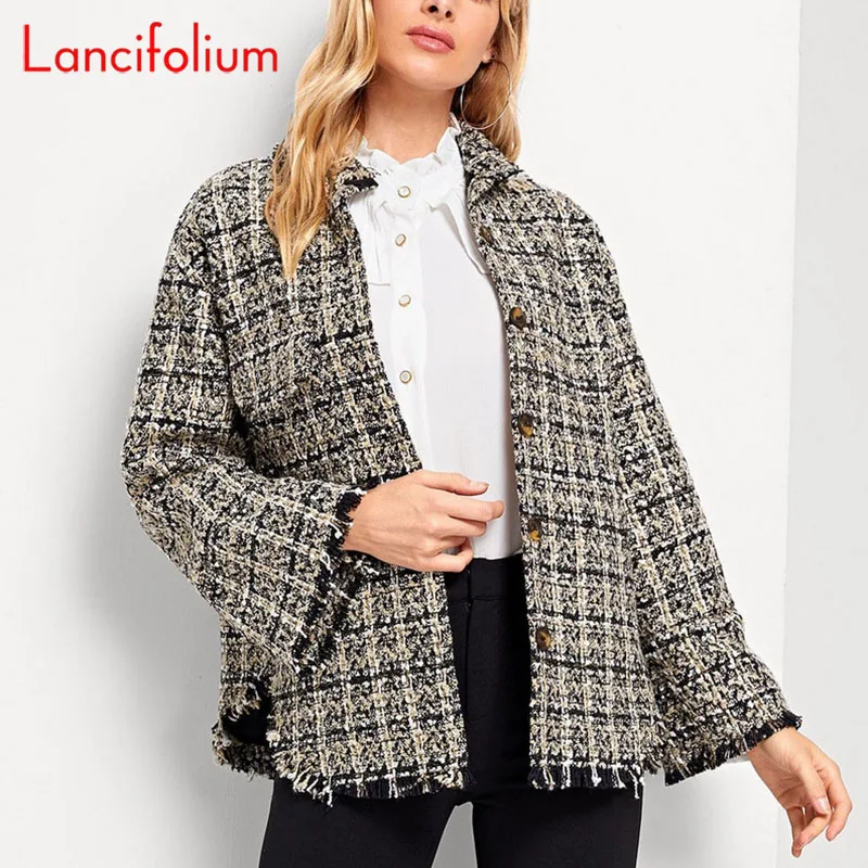 Aall inverno donna 2021 abito Plaid di lana Top giacche di Tweed moda coreana Vintage Harajuku dolce autunno ufficio cappotto di lana