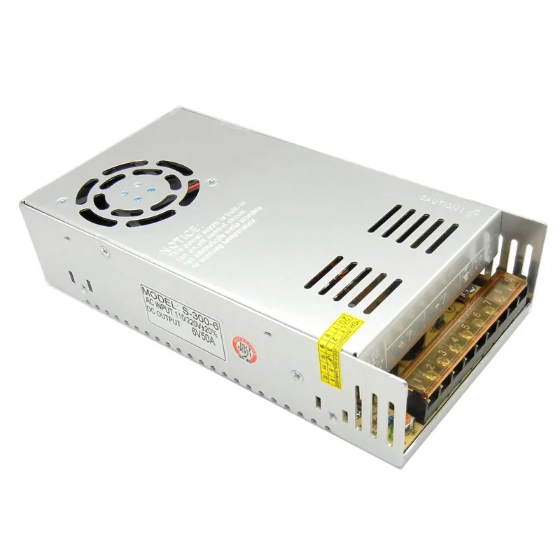 DC 6V 50A 60A Regulated Switching Power Supply 300W 360W AC/DC Voltage Transformer AC 110V 220V input to DC 6 volt