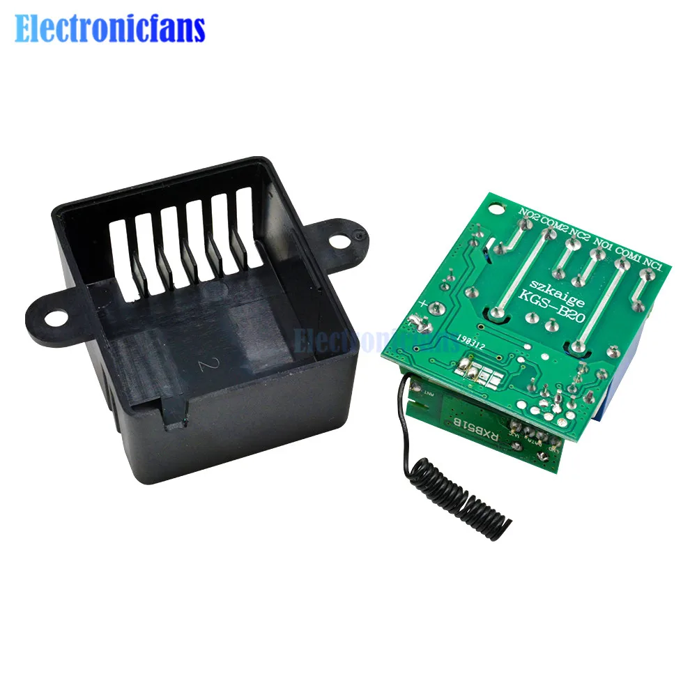 DC 12V Wireless RF Remote Control Switch Transmitter+ Receiver 2 Channel Relay Switch Module 315MHz 433MHz 2 Way Relays